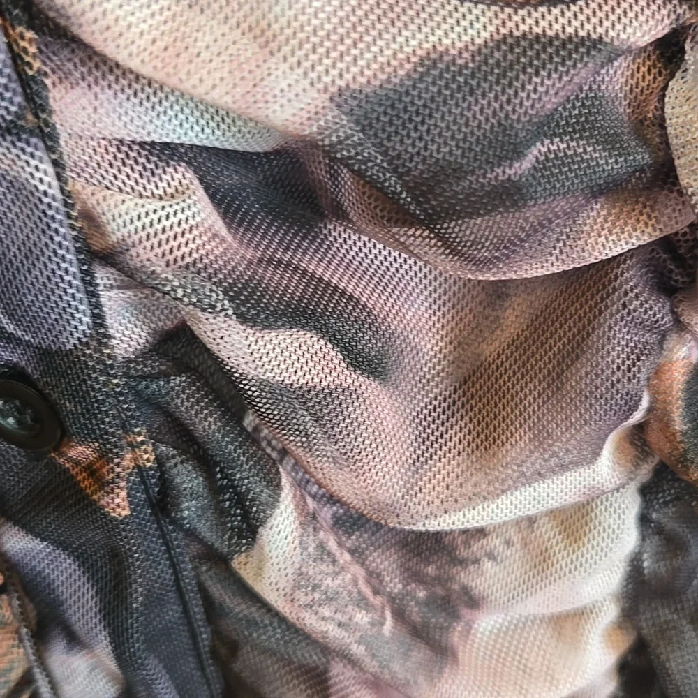 PrettyLittleThing-Draped lavender/gray print straight dress Sz 8 - Picture 12 of 16